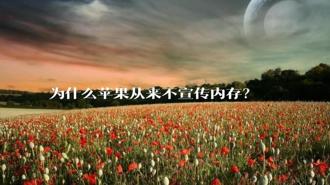 为什么苹果从来不宣传内存？